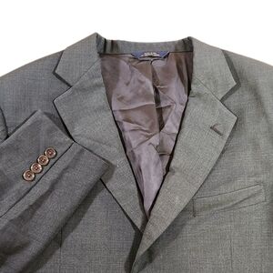 Brooks Brothers Brooksease Mens 40R Blazer Suit Jacket Sport Coat Gray 100% Wool